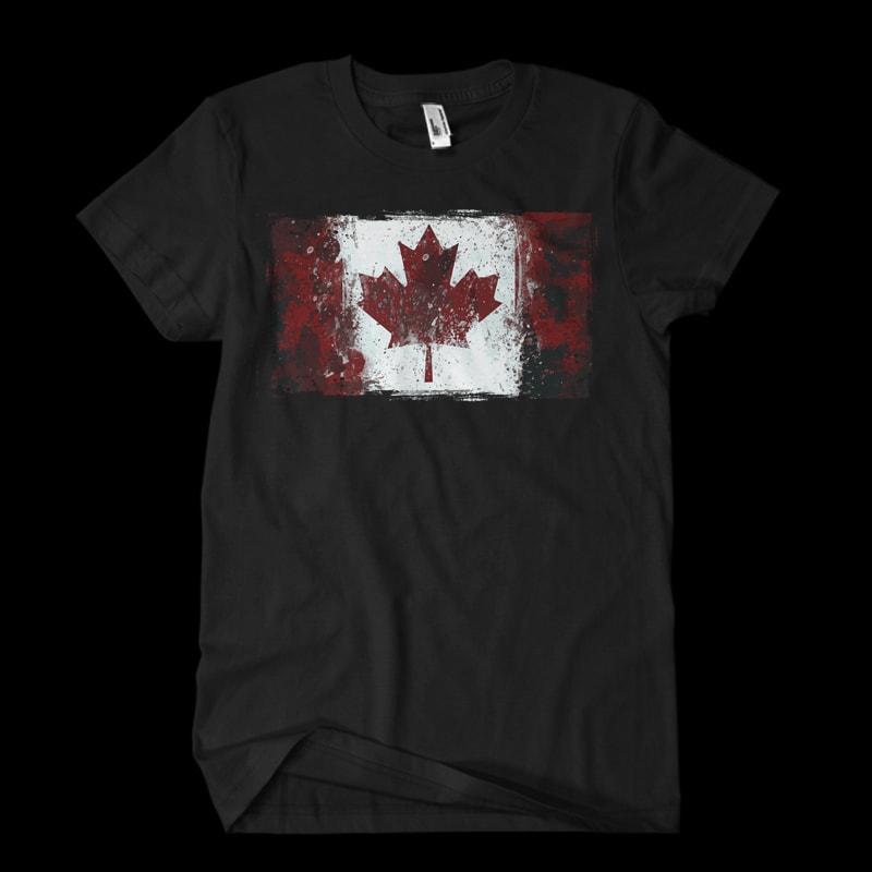 canadian flag t-shirt design png