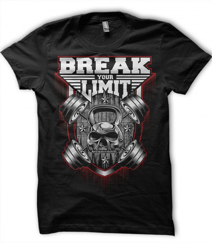 BREAK YOUR LIMIT graphic t-shirt design