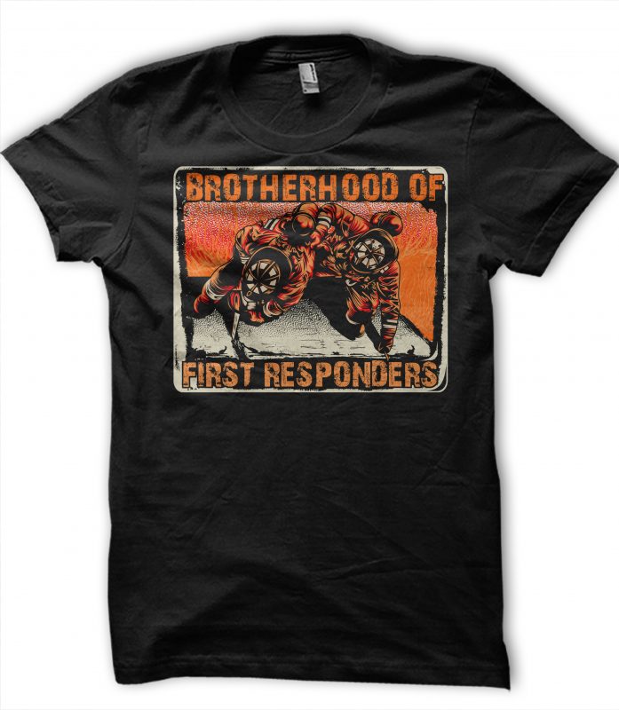 brotherhood of first responders t-shirt design for sale