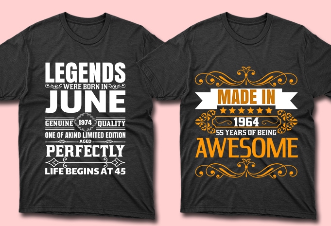 50 Editable Vintage Birth Day/Age Tshirt Designs Bundle ,t-shirt design png,buy t shirt design artwork, graphic t-shirt design,print ready t shirt design,commercial use t-shirt design,buy