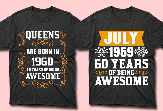 50 Editable Vintage Birth Day/Age Tshirt Designs Bundle ,t-shirt design png,buy t shirt design artwork, graphic t-shirt design,print ready t shirt design,commercial use t-shirt design,buy