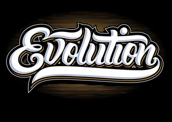 Evolution buy t shirt design for commercial use
