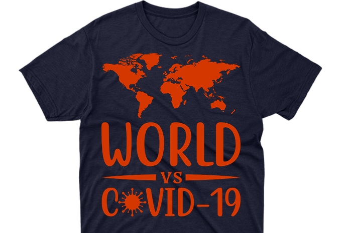 World vs covid-19, corona virus awareness tshirt design