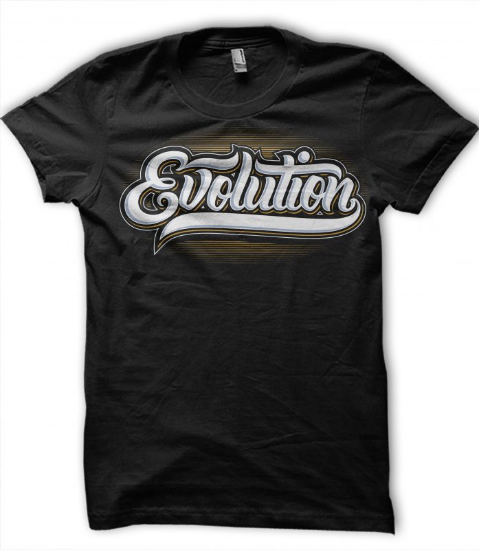 Evolution buy t shirt design for commercial use