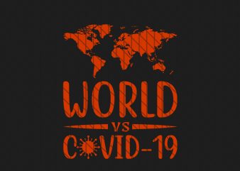 World vs covid-19, corona virus awareness tshirt design
