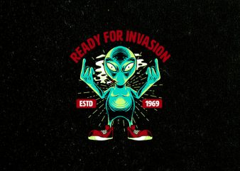 cool invasion t-shirt design for sale