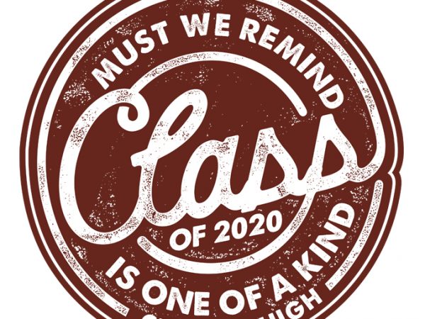 Class of 2020 graphic t-shirt design