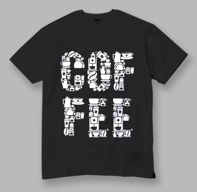Coffee Collage Vector print ready t shirt design