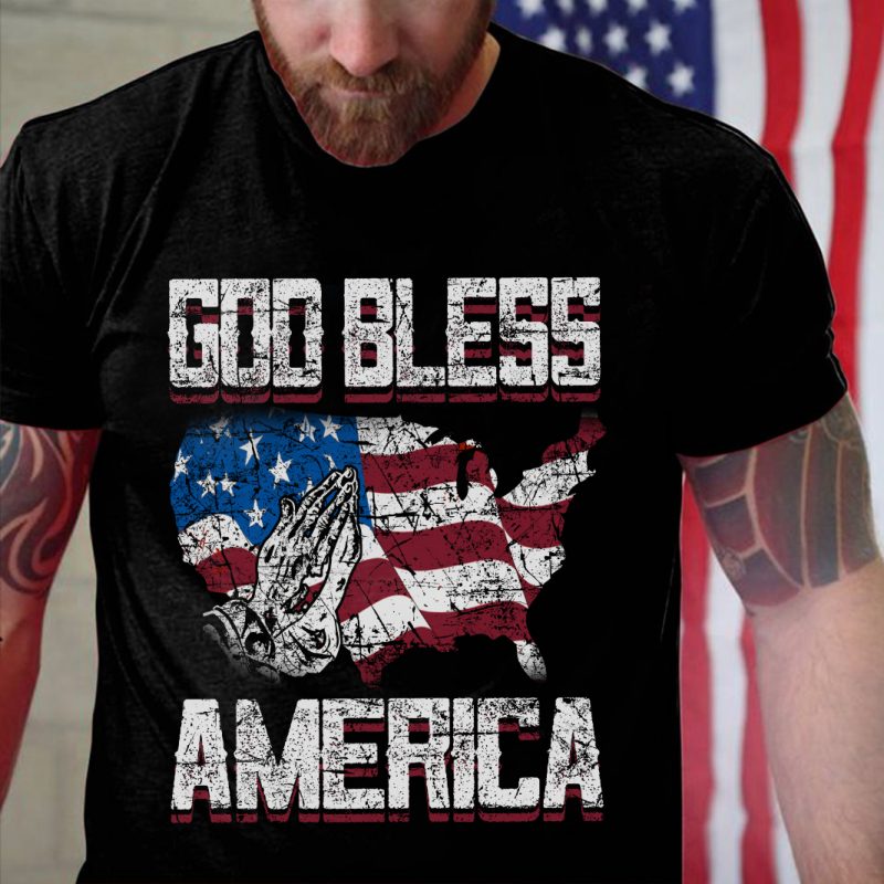 God Bless USA graphic t-shirt design
