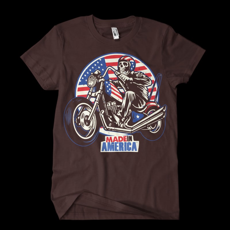 ride american flag shirt design png