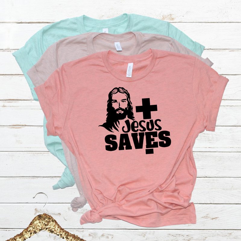 Jesus Saves – Shirt t shirt design template