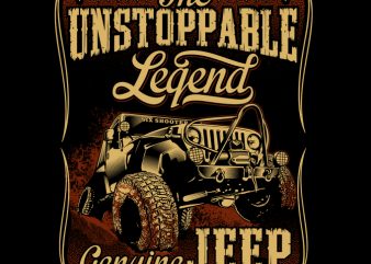 GENUINE JEEP design for t shirt shirt design png