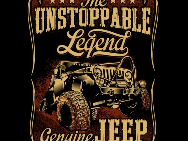 Genuine jeep design for t shirt shirt design png