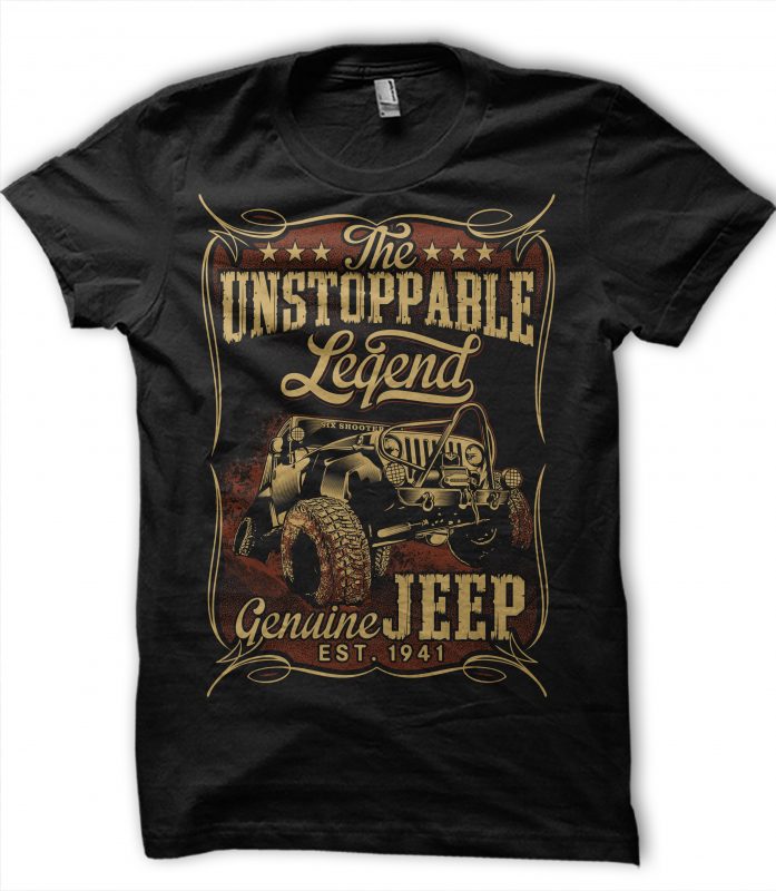 GENUINE JEEP design for t shirt shirt design png