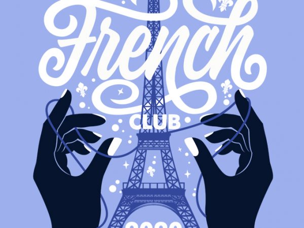 French club (4) print ready t shirt design