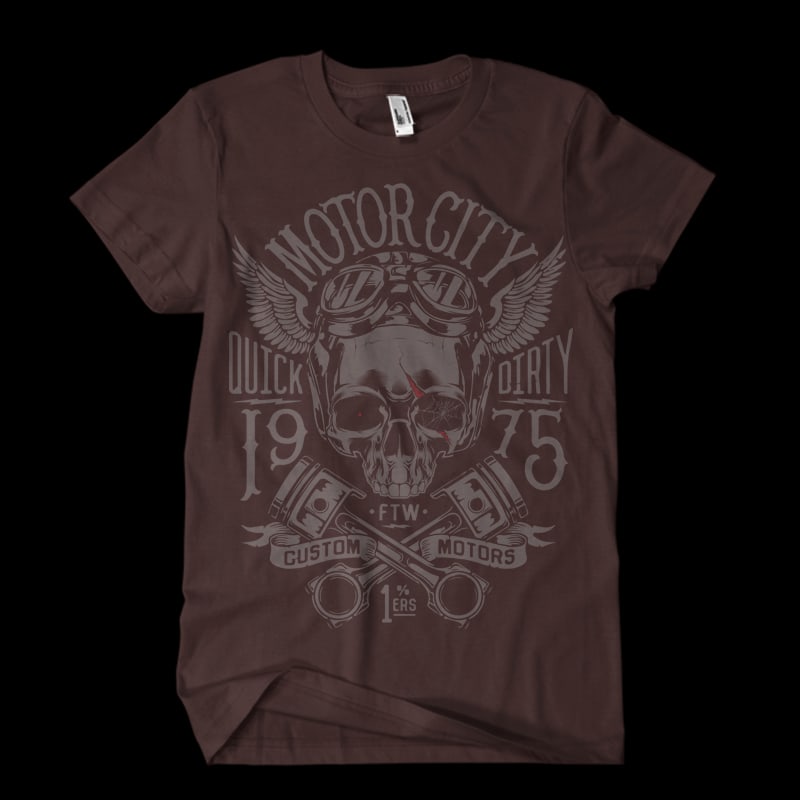 motorcycle skull helmet t shirt design template