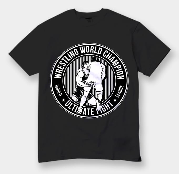 Wrestling vector tshirt design for sale