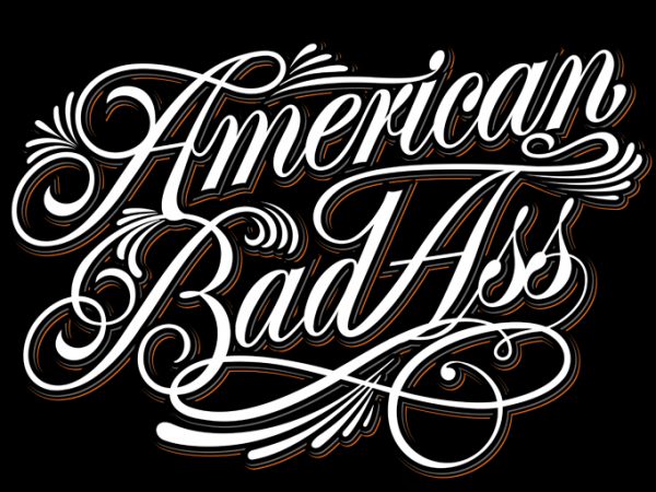 American badass buy t shirt design