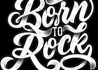 Born To Rock graphic t-shirt design