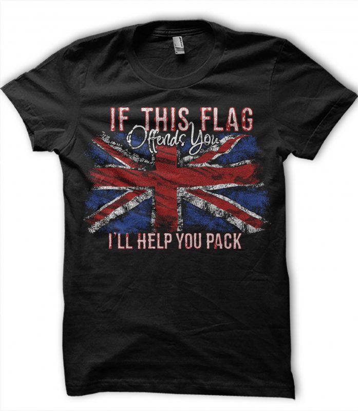 IF THIS FLAG OFFENDS YOU t shirt design template