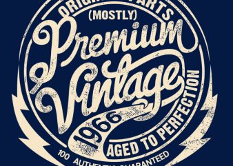 PREMIUM VINTAGE T-SHIRT 2 t-shirt design for commercial use