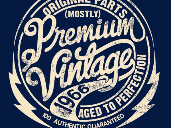 Premium vintage t-shirt 2 t-shirt design for commercial use