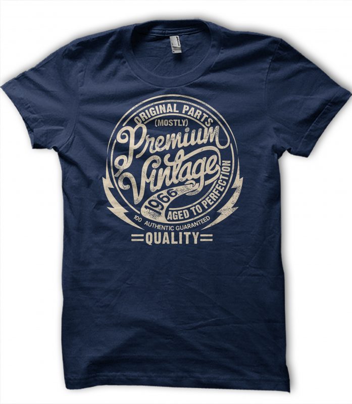 PREMIUM VINTAGE T-SHIRT 2 t-shirt design for commercial use