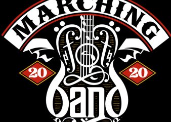 Marching Band t shirt design template