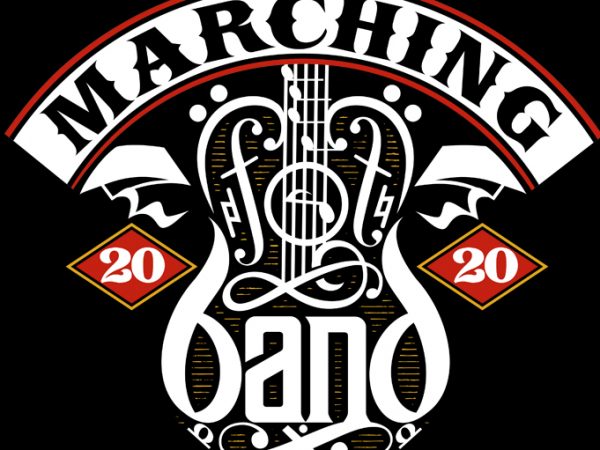 Marching band t shirt design template