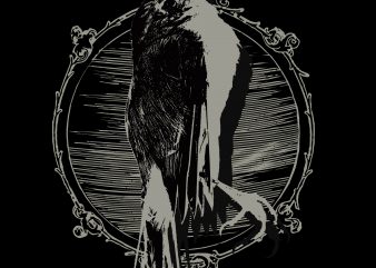 Dead Birds #2 print ready t shirt design