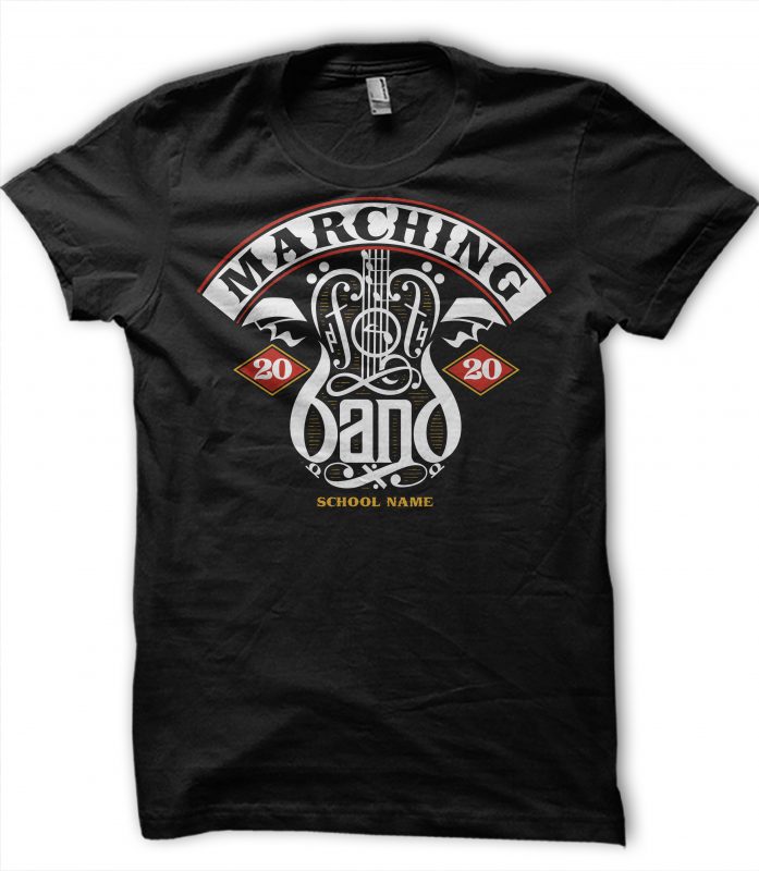 Marching Band t shirt design template