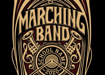 Marching Band (3) print ready t shirt design