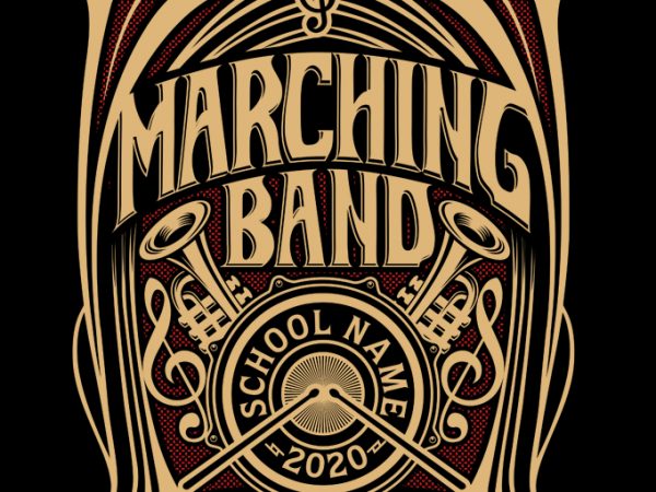 Marching band (3) print ready t shirt design
