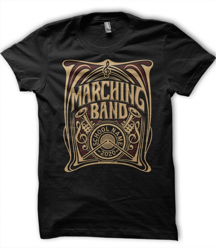 Marching Band (3) print ready t shirt design
