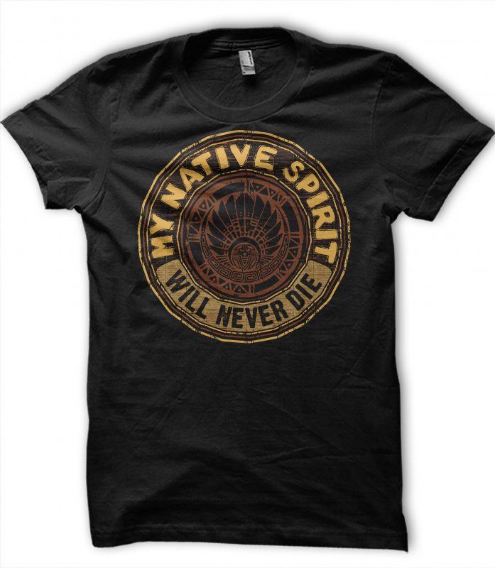 MY NATIVE SPIRIT t shirt design for download