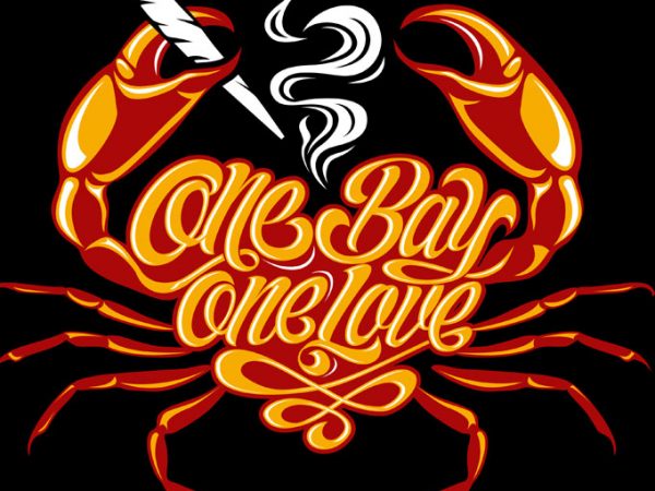 One bay one love ready made tshirt design