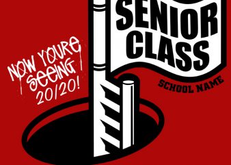 Senior Class 2020 (D) graphic t-shirt design