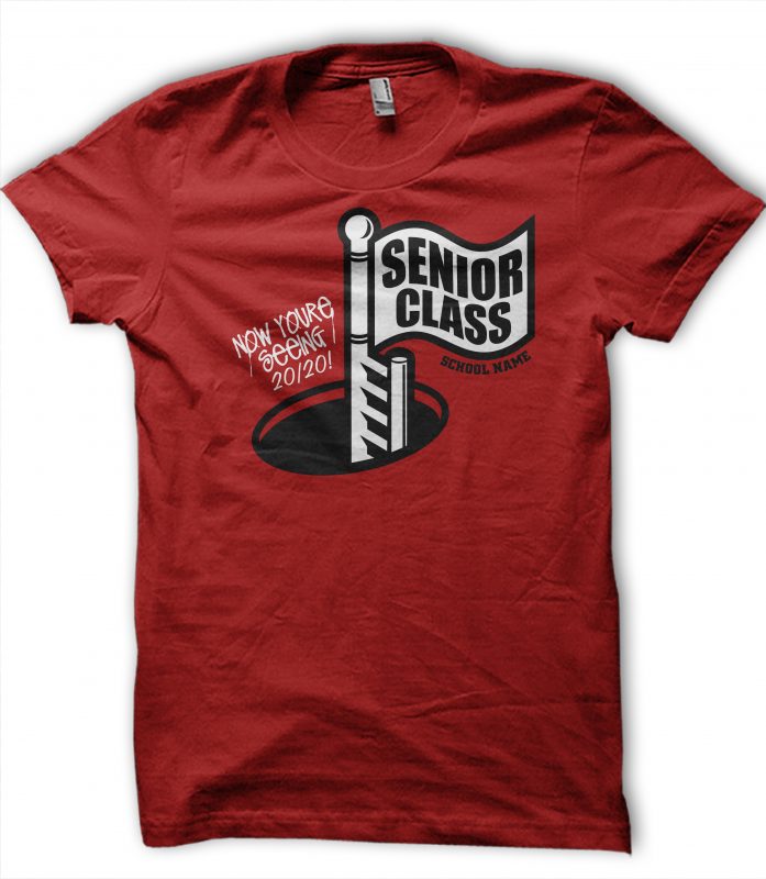 Senior Class 2020 (D) graphic t-shirt design