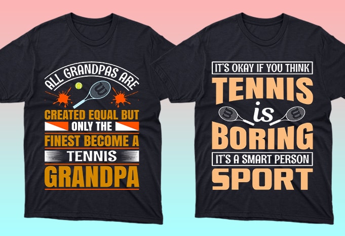 50 ediatble Tennis sport tshirt designs bundle commercial use