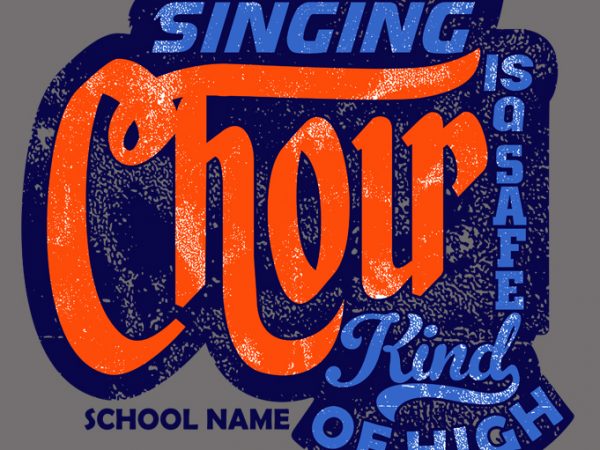 Singing choir shirt design png