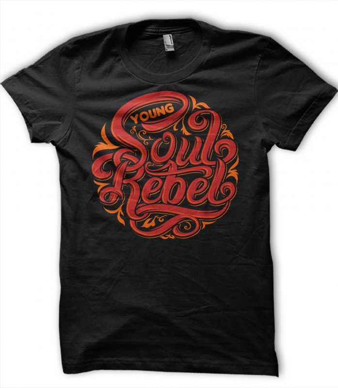 Young Soul Rebel shirt design png print ready t shirt design