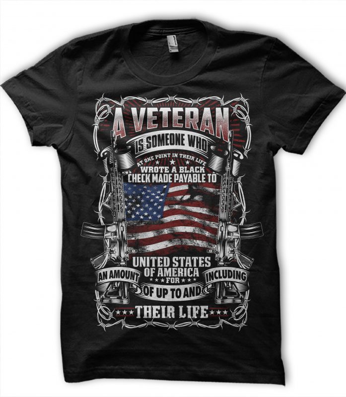 A Veteran T-Shirt design for t shirt