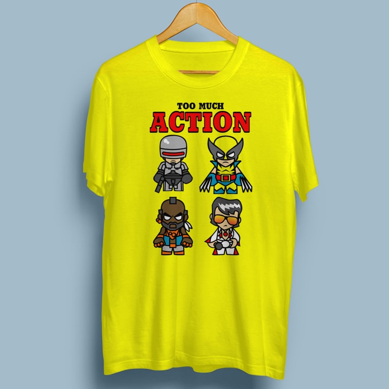 ACTION t-shirt design png