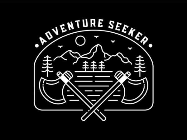 Adventure seeker commercial use t-shirt design Adventure seeker commercial use t-shirt design