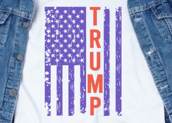 Trump America Flag SVG – Trump – Campaign – America – buy t shirt design for commercial use