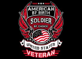 American By Birth t-shirt design for sale