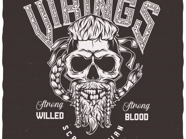 Scandinavian vikings t-shirt design png