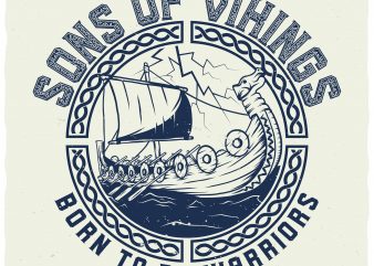 Sons of vikings design for t shirt