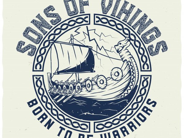 Sons of vikings design for t shirt