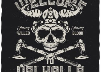 Welcome to Valhalla buy t shirt design for commercial use